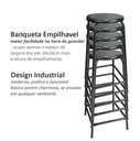 Ver imagem 5 de Kit 2 Bancos Banqueta Bar 55cm Empilhavel Para Lanchonete Mesa Cozinha Preto