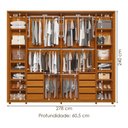 Ver imagem 3 de Guarda Roupa Casal Dali 2 Portas Deslizante 278 Cm Cumaru Madetec