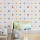Ver imagem 1 de Papel de Parede Infantil Mod - 259 Bolinhas Coloridas-60x300cm