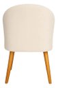 Ver imagem 3 de Cadeira Poltrona Lua Suede Bege Pés Palito p/ Sala, Quarto, Escritório, Recepção e Clínica