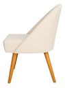 Ver imagem 5 de Cadeira Poltrona Lua Suede Bege Pés Palito p/ Sala, Quarto, Escritório, Recepção e Clínica