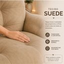 Ver imagem 5 de Kit Namoradeira + Puff Opala Decorativo para Sala Bege