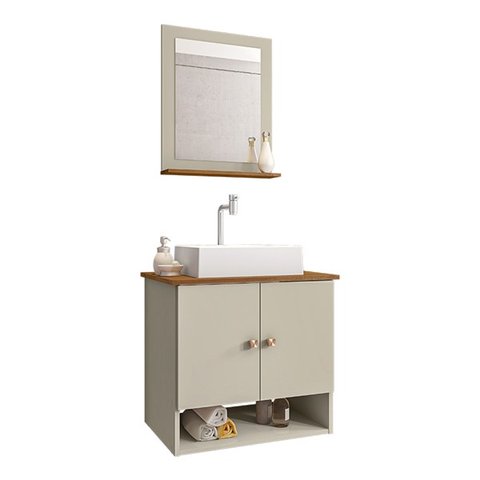 Gabinete Banheiro Deli Cuba Torino Bco Torn Valv Click Inox