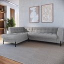 Ver imagem 1 de Sofá 3 Lugares com Chaise Terminal Cod. 1998 Zênite Yescasa Cinza