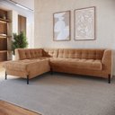Ver imagem 1 de Sofá 3 Lugares com Chaise Terminal Cod. 2872 Zênite Yescasa Marrom Terracota
