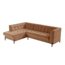 Ver imagem 2 de Sofá 3 Lugares com Chaise Terminal Cod. 2872 Zênite Yescasa Marrom Terracota
