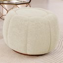 Ver imagem 1 de Puff Decorativo Estilo Abóbora Orgânico Shell Bouclê Bege - Desk Design