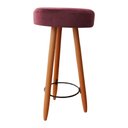 Ver imagem 3 de Kit Duas Banqueta Alta para Área Gourmet Balcão Pés Palito Suede Rosê Eli Móveis e Decoração