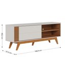 Ver imagem 4 de Rack Bancada Otawa Off White Freijó com Mesa de Centro Jeri Freijó Off White - Colibri