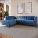 Ver imagem 1 de Sofá 3 Lugares com Chaise Terminal Cod. 2883 Zênite Yescasa Azul Marinho