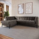 Ver imagem 1 de Sofá 3 Lugares com Chaise Terminal Cod. 2889 Zênite Yescasa Marrom