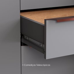 Bancada Ilha 6 Peças 3 Portas Cozinha Viena - 10
