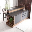 Ver imagem 2 de Bancada Ilha 6 Peças 3 Portas Cozinha Viena