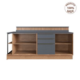 Bancada Ilha 6 Peças 3 Portas Cozinha Viena - 6