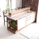 Ver imagem 2 de Bancada Ilha 6 Peças 3 Portas Cozinha Viena