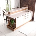 Ver imagem 2 de Bancada Ilha 6 Peças 3 Portas Cozinha Viena