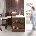 Ver imagem 5 de Bancada Ilha 6 Peças 3 Portas Cozinha Viena Branco/Freijó/Cinza Argila