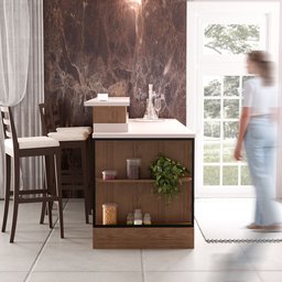 Bancada Ilha 6 Peças 3 Portas Cozinha Viena - 4