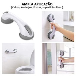 Barra de Apoio Com Ventosa Multiuso Segurança Acessibilidade 2 Und Banheiros Casa Portas Varanda - 6