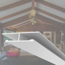Ver imagem 1 de Emenda Rígida PVC Perfil H 1,3MMX4,8CMX3M Permatti Branco