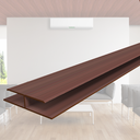 Ver imagem 1 de Emenda Rígida PVC Perfil H 1,3MMX4,8CMX3M Permatti Mogno
