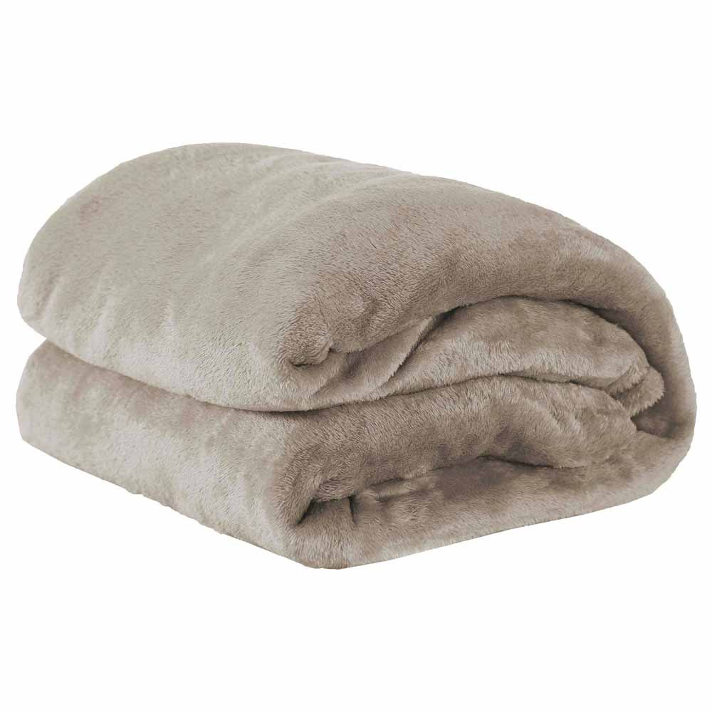 Cobertor Casal Manta Microfibra Fleece 01 Peça - Caqui