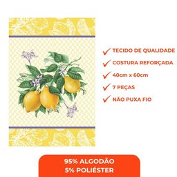 Pano de Prato Copa Lepper Estampado Matinal 40cm X 60cm 7 Peças - 7