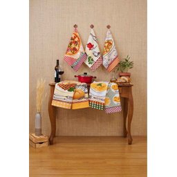 Conjunto Panos de Copa 7 Peças para a Cozinha Estampado Matinal Lepper Pano de Copa - 1