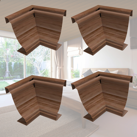 Canto Interno PVC 25mmX25mm com Engate Rápido Caixa com 4 unidades  