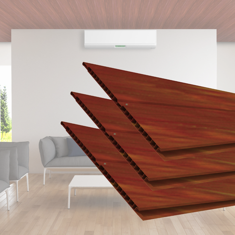 Forro de Pvc 8mmX20cmX3m com 6m² para caixa Mogno