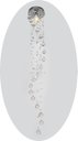 Ver imagem 1 de Lustre Espiral De Cristal K9 Para Lavabo Cabeceira De Cama