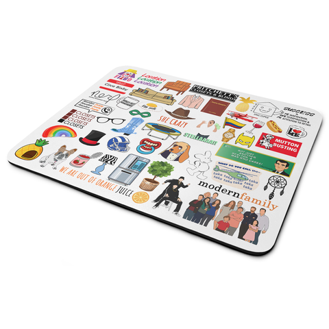 Mouse Pad Geek Icons Moments - Modern Family - Branco