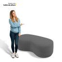 Ver imagem 5 de Kit 02 Puffs Decorativos Living Aisha Orgânico 02 Lugares Bouclê Cinza Escuro - Abmaza