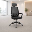 Ver imagem 1 de Cadeira de Escritório Presidente Ergonômica Reclinável com Apoio de Cabeça Motion Preto