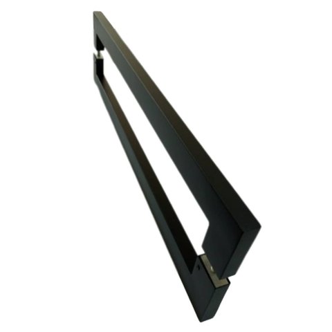 Puxador Porta de Madeira ou Vidro Transversal 2cm x 4cm Inox 304 - Preto Text. Loja da Indústria 840