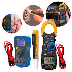 Kit Eletricista Equipamentos Teste Força + Bolsa Ferramentas
