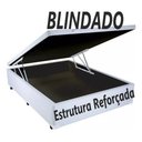 Ver imagem 2 de Box Baú Casal 138x188 Blindado Corino Branco