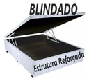 Ver imagem 2 de Box Baú Casal 138x188 Blindado Corino Branco