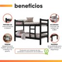 Ver imagem 7 de Beliche Solteiro Cami com Escada em MDF-MDP Preto J&A Móveis