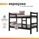 Ver imagem 3 de Beliche Solteiro Cami com Escada em MDF-MDP Preto J&A Móveis