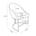 Ver imagem 7 de Kit 02 Cadeiras Poltrona de Jantar Bela Suede Base Metálica Industrial Dourado - Pallazio