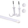 Kit Varão Simples Cortinas 2,30 Metros 28Mm 01 Branco - 1