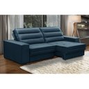 Ver imagem 2 de Sofá Retrátil e Reclinável 2 Lugares 170cm Bogotá Tecido Veludo iSofa Azul