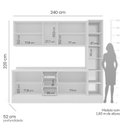 Ver imagem 3 de Cozinha Compacta 5 Peças Pérola com Cristaleira Branco Yescasa