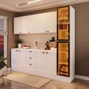 Ver imagem 1 de Cozinha Compacta 5 Peças Pérola com Cristaleira Branco Yescasa