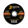 Disco de Corte Metal 115mm Fertak Chapas Tubos Perfis em Aço Inoxidável Esmerilhadeira - 1