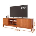 Ver imagem 3 de Rack Ripado Tv até 70 Polegadas 3 Portas 100% Mdf Cinamomo Holanda Permóbili