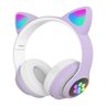 Fone de Ouvido Bluetooth Orelha de Gato com Luz Led Colorido - 1