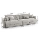 Ver imagem 3 de Sofá 2 Lugares 280cm Comfy CabeCasa MadeiraOriginals Cinza Mescla
