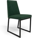 Ver imagem 1 de Cadeira para Sala de Jantar Base Aço Industrial Preto Dafne L02 Facto Verde Musgo - Lyam Decor